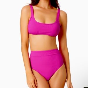 California Waves “Bikini” (Bralette & High Waisted Bottoms), NWT.